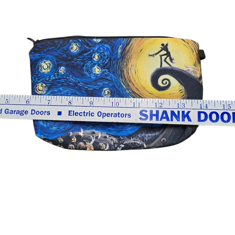 Women's Cosmetic Bag Starry Night NBC Medium Sized Clean Pouch Blue Yellow